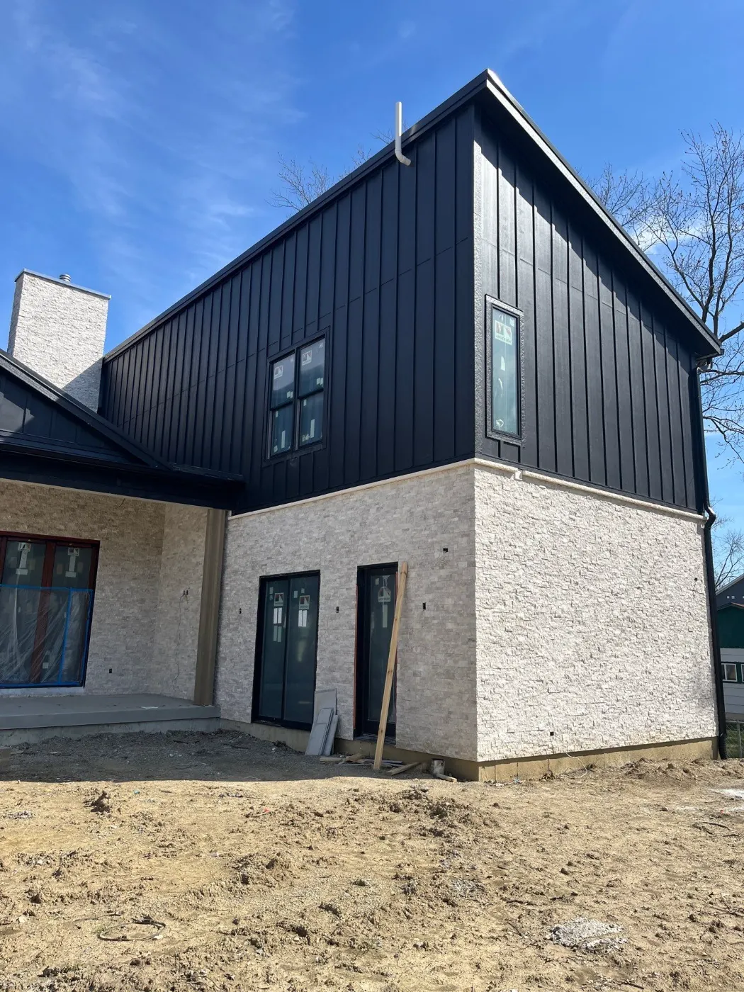 Fiber cement siding installed on a Bridlewood home